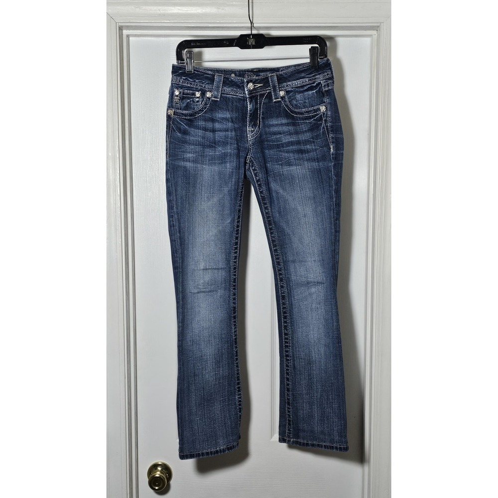 Miss Me Y2K Low-rise Bootcut Jeans‎ Womans Sz 27 Mcbling Indie Western Boho